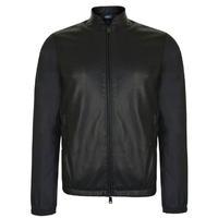 armani jeans perforated panel bomber jacket