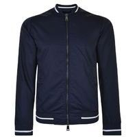 ARMANI JEANS Stripe Trim Bomber Jacket