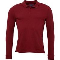 Armani Jeans Mens Long Sleeve Polo Bordeaux