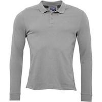 armani jeans mens long sleeve polo grey pearl