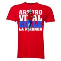 arturo vidal chile player t shirt red kids