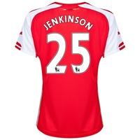 Arsenal Home Shirt 2014/15 - Womens Red with Jenkinson 25 printing, Red