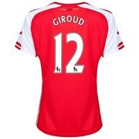 Arsenal Home Shirt 2014/15 - Womens Red with Giroud 12 printing, Red