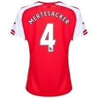 Arsenal Home Shirt 2014/15 - Womens Red with Mertesacker 4 printing, Red