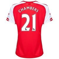 arsenal home shirt 201415 womens with chambers 21 printing red