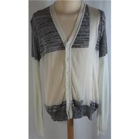 armani size large white cardigan