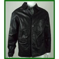 armando size m black leather jacket