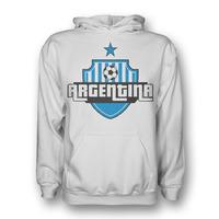 argentina country logo hoody white