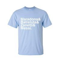 argentina football legends t shirt sky blue