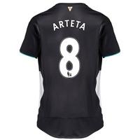 Arsenal Third Shirt 2015/16 - Kids Black with Arteta 8 printing, Navy