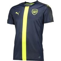 arsenal pre match stadium jersey navy yellow navy