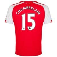 arsenal home shirt 201415 red with chamberlain 15 printing red