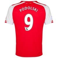 arsenal home shirt 201415 red with podolski 9 printing red