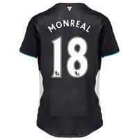 Arsenal Third Shirt 2015/16 - Kids Black with Monreal 18 printing, Navy