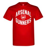 Arsenal Fc Official Mens Short Sleeve Gunners Football Crest T-shirt (small)