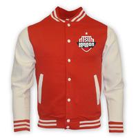 arsenal college baseball jacket red kids