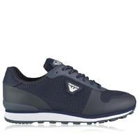 ARMANI JEANS Mesh Leather Low Top Trainers