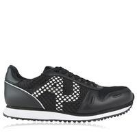 armani jeans mesh logo trainers