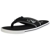 Armani Jeans Flip Flops in White, Black and Navy Blue V654442 men\'s Flip flops / Sandals (Shoes) in black
