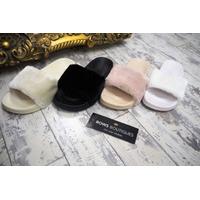 Ariel faux fur sliders