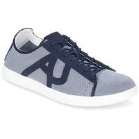 armani jeans kaborna mens shoes trainers in blue