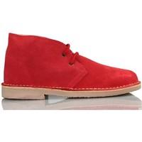 Arantxa ARANCHA pisacacas safari unisex leather boot women\'s Shoes (High-top Trainers) in red