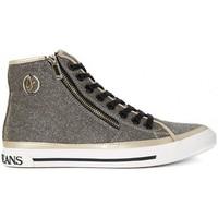 armani jeans armani jeans sneaker gold womens shoes high top trainers  ...