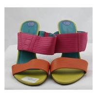 Arezzo, size 3.5 multi-coloured slide sandals