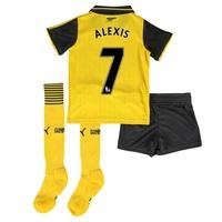 Arsenal Away Mini Kit 2016-17 with Alexis 7 printing, Yellow