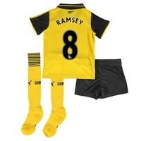 Arsenal Away Mini Kit 2016-17 with Ramsey 8 printing, Yellow