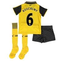 Arsenal Away Mini Kit 2016-17 with Koscielny 6 printing, Yellow