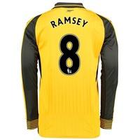 arsenal away shirt 2016 17 long sleeve with ramsey 8 printing yellow