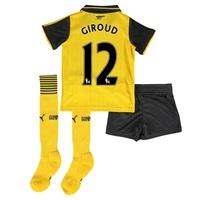 Arsenal Away Mini Kit 2016-17 with Giroud 12 printing, Yellow