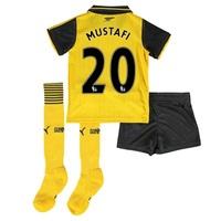 Arsenal Away Mini Kit 2016-17 with Mustafi 20 printing, Yellow