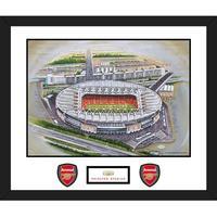 Arsenal F.C. Stadia Art Mounted Print Emirates