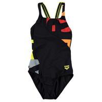 arena odense panel swim suit junior girls