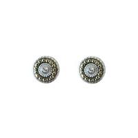 Art Deco Stud Earrings - Silver