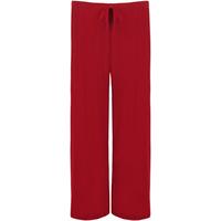 Aria Flared Basic Wide Leg Palazzo Pants - Red