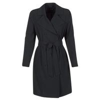 armani jeans havanoma womens trench coat in black