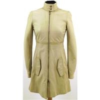 Armani Exchange Size XS Champagne Coloured Buttery Soft Leather Coat