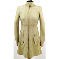 armani exchange size xs champagne coloured buttery soft leather coat