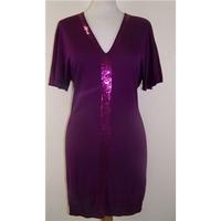 aramni exchange xs purple sequined dress