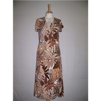 Artigiano - Size: 14 - Brown - Wrap around dress