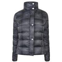 armani jeans logo printed quilted jacket