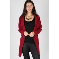 aria open front side golden zips cardigan