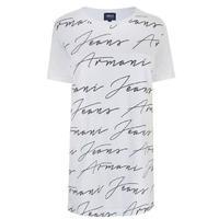 ARMANI JEANS Scroll Logo Pocket T Shirt