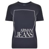 armani jeans square logo t shirt