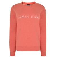 armani jeans logo print sweatshirt