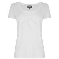 armani jeans embellished logo t shirt