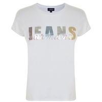 armani jeans foil logo t shirt